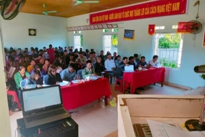 TTHTCĐ xã Tân Hương, huyện Bắc Sơn. Tổ chức lớp tuyên truyền phổ biến Luật phòng cháy, chữa cháy